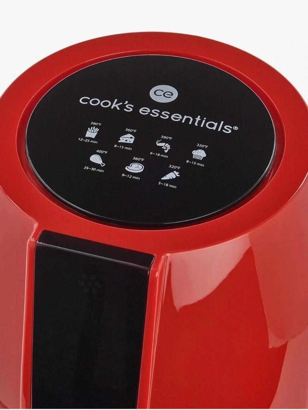 Red Digital Air Fryer with Touch Controls